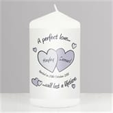 Thumbnail 1 - Personalised Wedding Candle - Perfect Love