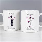 Thumbnail 1 - Personalised Wedding Mug Set
