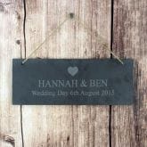 Thumbnail 1 - Personalised Slate Door Plaque - Heart Design