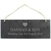 Thumbnail 2 - Personalised Slate Door Plaque - Heart Design