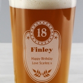 Thumbnail 2 - Birthday Personalised Pint Glass