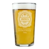 Thumbnail 3 - Sunburst Border Personalised Pint Glass