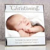 Thumbnail 1 - Personalised Silver Christening Photo Frame