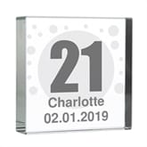 Thumbnail 2 - Personalised 21 Glass Block