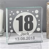 Thumbnail 1 - Personalised 18th Birthday Glass Token