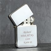 Thumbnail 1 - personalised silver lighter