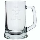 Thumbnail 2 - 50th Birthday Personalised Glass Tankard