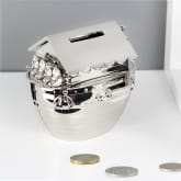 Thumbnail 4 - Personalised Silver Plated Noah's Ark Money Box