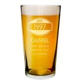 Thumbnail 1 - personalised 18th birthday glass