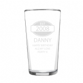 Thumbnail 4 - personalised 18th birthday glass