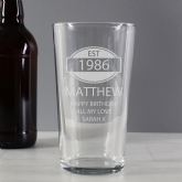 Thumbnail 3 - Personalised 40th Birthday Year Pint Glass