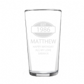 Thumbnail 4 - Personalised 40th Birthday Year Pint Glass