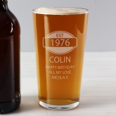 Thumbnail 1 - Personalised 50th Birthday Glass