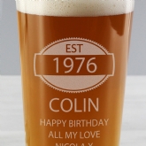 Thumbnail 2 - Personalised 50th Birthday Glass