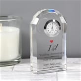 Thumbnail 1 - Personalised Glass Anniversary Clock