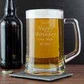 Thumbnail 1 - 50th Birthday Personalised Glass Tankard