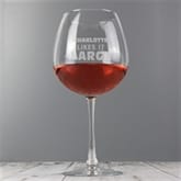 Thumbnail 4 - Personalised Likes It Large Bottle Of Wine Glass