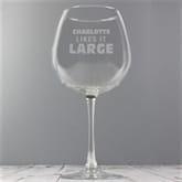 Thumbnail 5 - Personalised Likes It Large Bottle Of Wine Glass