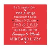 Thumbnail 2 - We Go Together Like... Personalised Glass Chopping Board