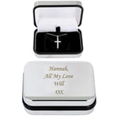 Thumbnail 6 - Personalised Engraved Box With Cross Necklace