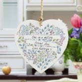 Thumbnail 1 - hanging wooden heart ornament