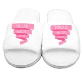 Thumbnail 4 - Personalised Pink Banner Ladies Slippers
