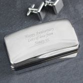 Thumbnail 1 - Chrome Personalised Cufflink Box