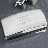 Thumbnail 2 - Chrome Personalised Cufflink Box