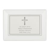 Thumbnail 2 - Personalised Silver Cross White Wooden Keepsake Box