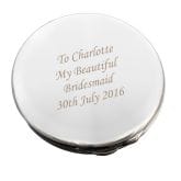 Thumbnail 2 - Round Compact Mirror- Personalised Bridesmaid Gift