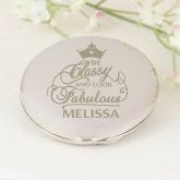 Thumbnail 1 - Classy & Fabulous Personalised Compact Mirror