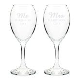 Thumbnail 4 - Personalised Mr & Mrs Wine Glass Set