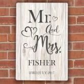 Thumbnail 2 - Personalised Mr & Mrs Metal Sign