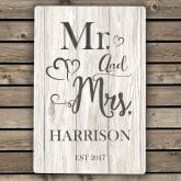 Thumbnail 1 - Personalised Mr & Mrs Metal Sign