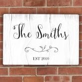 Thumbnail 1 - Personalised Rustic Metal Bride and Groom Sign