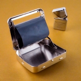 Thumbnail 3 - Personalised Tobacco Tin And Silver Lighter Set