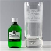 Thumbnail 2 -  Personalised Gin O Clock Glass with Gin Miniature | Thumb