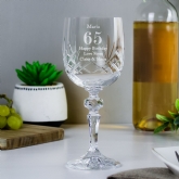 Thumbnail 1 - Personalised Birthday Crystal Wine Glass