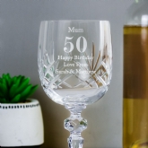 Thumbnail 2 - Personalised Birthday Crystal Wine Glass