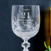 Thumbnail 3 - Personalised Birthday Crystal Wine Glass