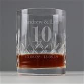 Thumbnail 3 - Personalised Big Age Cut Crystal Whisky Tumbler