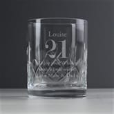 Thumbnail 2 - Personalised Big Age Cut Crystal Whisky Tumbler