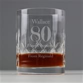 Thumbnail 7 - Personalised Big Age Cut Crystal Whisky Tumbler