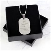 Thumbnail 3 - Personalised No.1 Stainless Steel Dog Tag Necklace