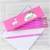 Thumbnail 3 - Personalised Unicorn Box of Pink Pencils