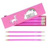 Thumbnail 5 - Personalised Unicorn Box of Pink Pencils