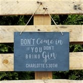 Thumbnail 2 - Personalised Gin or Prosecco Hanging Slate Sign