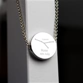 Thumbnail 7 - Personalised Zodiac Birthday Silver Necklace