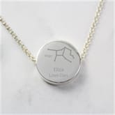 Thumbnail 9 - Personalised Zodiac Birthday Silver Necklace