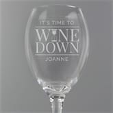 Thumbnail 2 - Personalised Time to Wine Down Glass